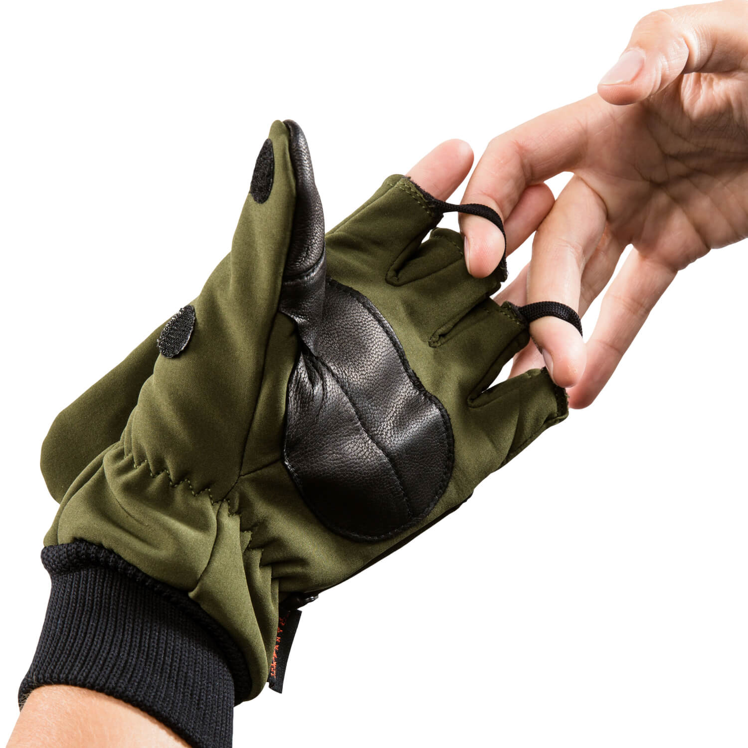 heat 2 handschuhe HEAT 2 Fleece | warm fingerless gloves | THE HEAT COMPANY | 1 pair of handwarmers included | Black | size: 10 | fleece/real leather