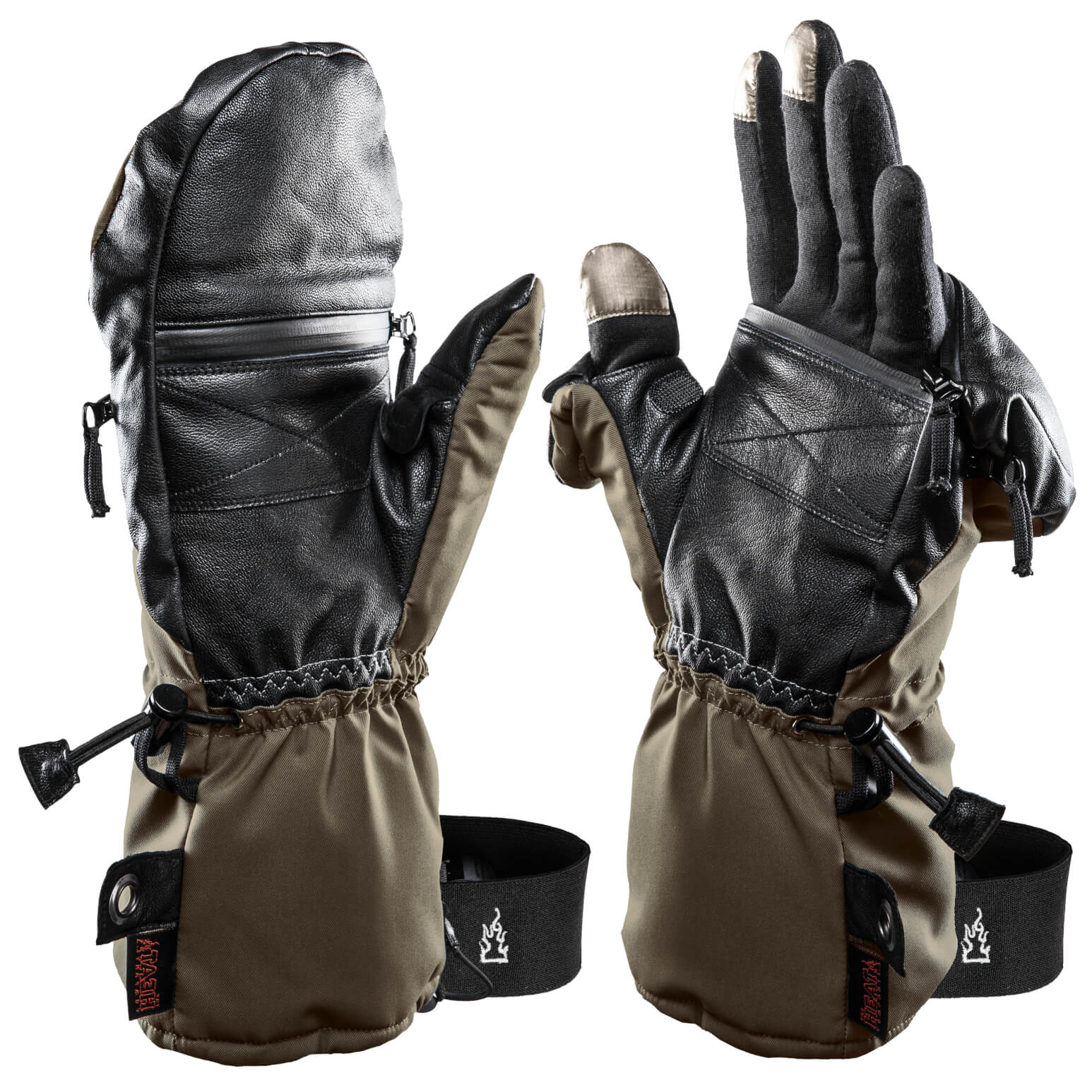 The Heat Company Heat 3 Smart Mittens/Gloves (Size 11, Tarmac Green)